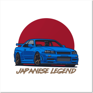 R34 GTR Skyline Posters and Art